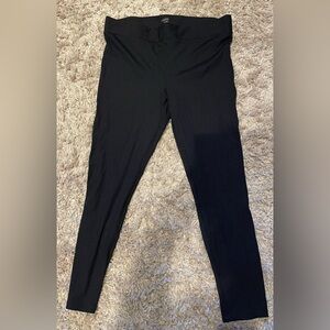 LOFT Black Ribbed Pinstripe Trousers